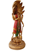 Load image into Gallery viewer, Vishnu Statue Copper Finish Look Dust Marble Vishnu Lord Narayana Idol Hand Painted Marble Standing Vishnu Sculpture for Home Decor - Style It by Hanika
