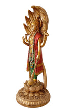 Load image into Gallery viewer, Vishnu Statue Copper Finish Look Dust Marble Vishnu Lord Narayana Idol Hand Painted Marble Standing Vishnu Sculpture for Home Decor - Style It by Hanika
