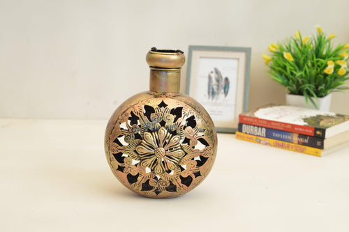 Antique Gold Finish Kudia Cut work Tea Light Holder - Style It by Hanika