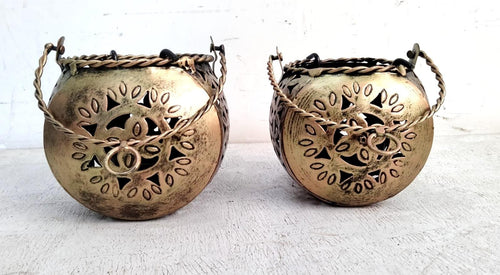 Ball Shaped Tea Light Holder Set of 2 - Style It by Hanika