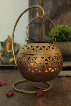 Load image into Gallery viewer, Beautiful Iron Painted Ball Tealight Holder with Stand - Style It by Hanika
