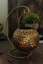 Load image into Gallery viewer, Beautiful Iron Painted Ball Tealight Holder with Stand - Style It by Hanika
