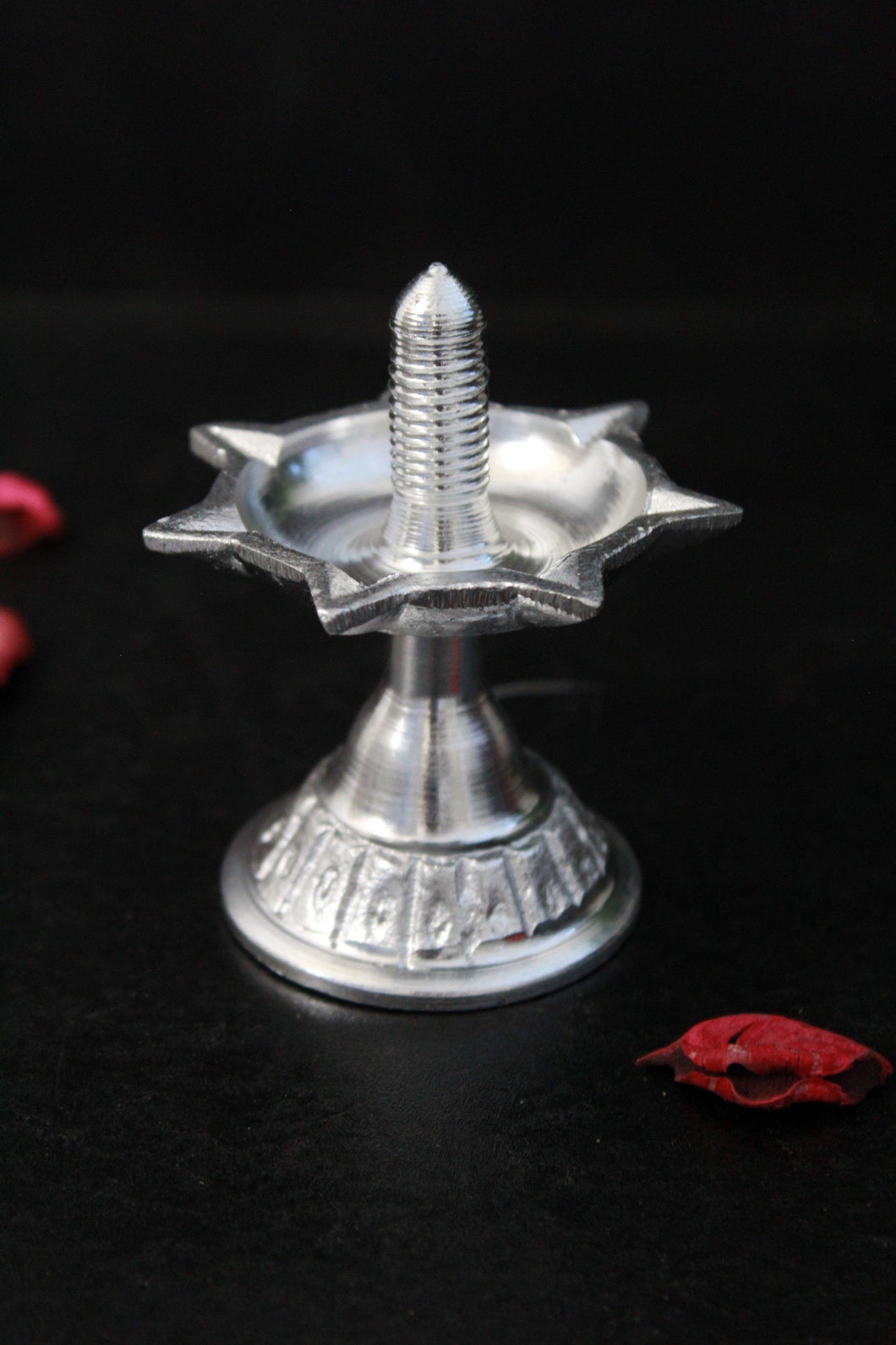 Beautiful Metal Deepak Stand (Height - 8cm) - Style It by Hanika