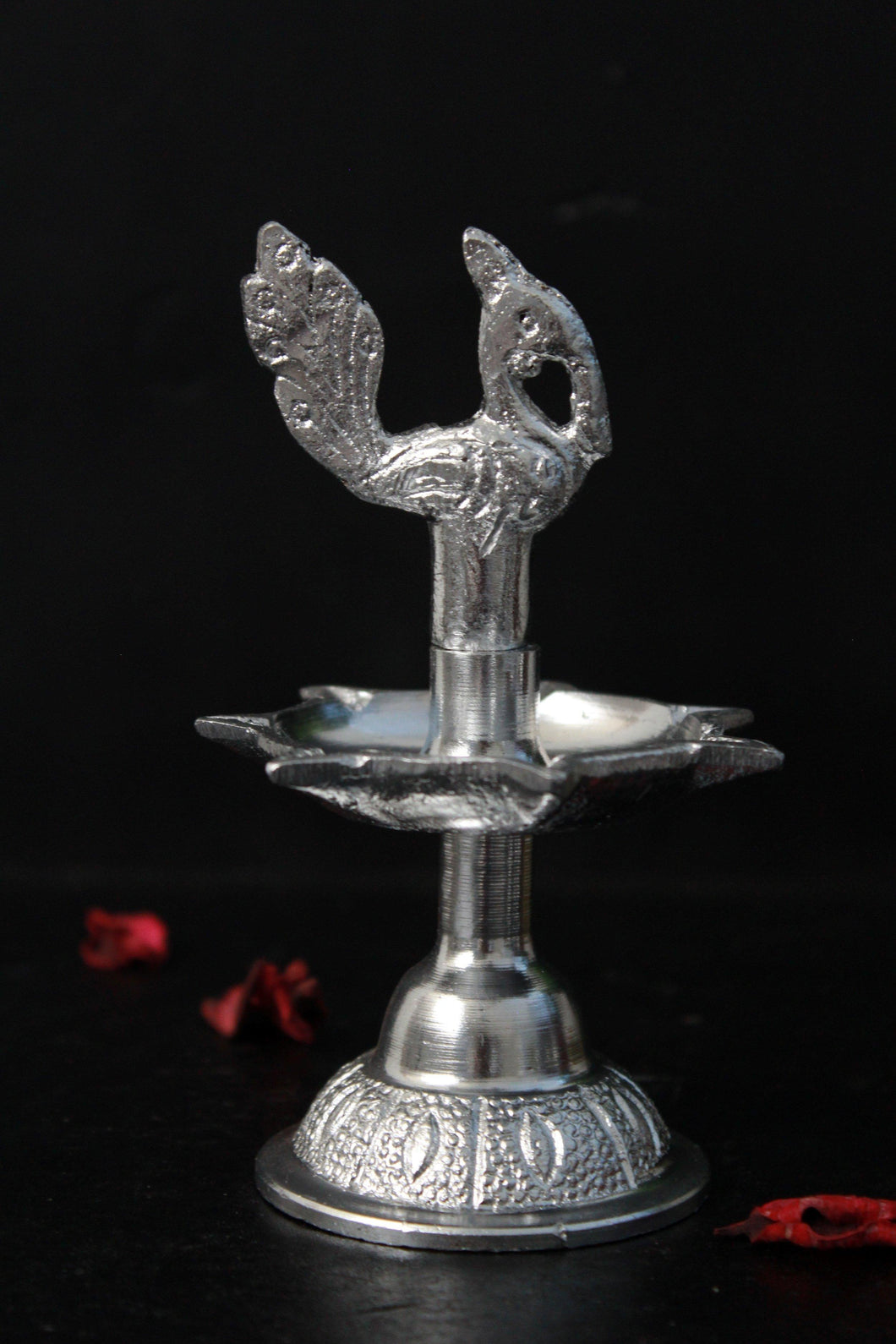 Beautiful Metal Peacock Deepak Stand - Style It by Hanika