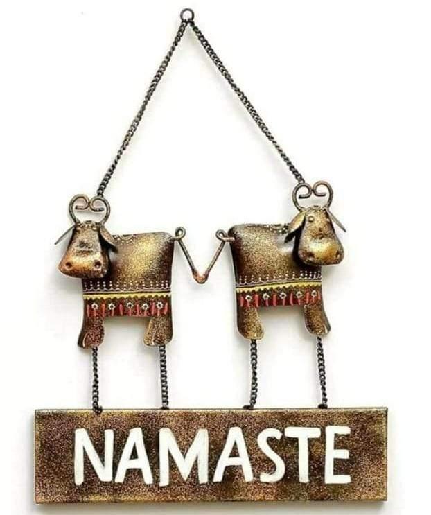 Beautiful Namaste Cow Wall or Door Hanging for Home & Office - Style It by Hanika