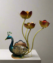 Load image into Gallery viewer, Beautiful Peacock Tealight / Candle Holder For Table Decor Size 48 x 32 x 48 cm - Style It by Hanika
