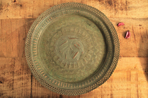 Beautiful Vintage Copper Plate Size 35 x 35 x 3 cm - Style It by Hanika