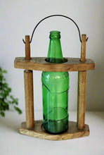 Load image into Gallery viewer, Beautiful Vintage Wooden Hanging Bottle Holder | Size 21 x 8.5 x 34 cm - Style It by Hanika

