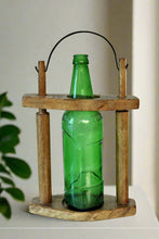 Load image into Gallery viewer, Beautiful Vintage Wooden Hanging Bottle Holder | Size 21 x 8.5 x 34 cm - Style It by Hanika
