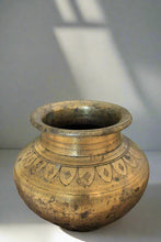 Load image into Gallery viewer, Beautifully Carved Brass Pot - Style It by Hanika
