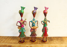 Load image into Gallery viewer, Beautifully Hand Crafted Musicians Sardar - Metal Decorative / Gifting Piece Size 8.9 x 8.9 x 33 cm - Style It by Hanika
