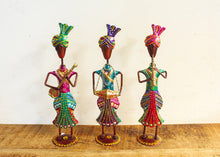 Load image into Gallery viewer, Beautifully Hand Crafted Musicians Sardar - Metal Decorative / Gifting Piece Size 8.9 x 8.9 x 33 cm - Style It by Hanika
