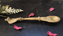 Load image into Gallery viewer, Brass Pooja Spoon: Vintage Naag Finial Design(Size-8") - Style It by Hanika
