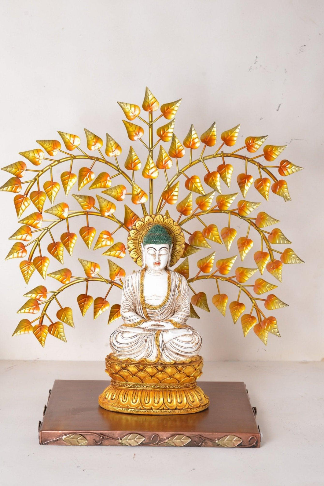 Buddha Under Tree, Unique Metal Decor - Style It by Hanika