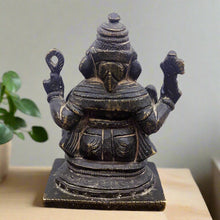 Load image into Gallery viewer, Ganesh Sitting Idol Sculpture Brass Statue Size 6.5 x 4.3 x 8.2 cm - Style It by Hanika
