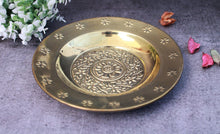 Load image into Gallery viewer, Handcrafted Brass Plate: Vintage Design (Size-7.5&quot;) - Style It by Hanika
