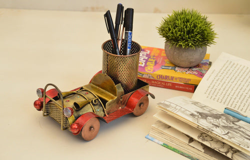 Handcrafted Iron Decorative Car Pen Holder - Style It by Hanika