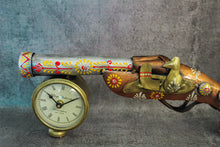 Load image into Gallery viewer, Handcrafted Metal Gun Shaped Table Clock - Style It by Hanika
