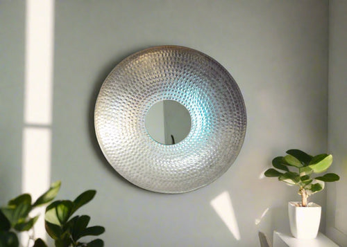 Handcrafted Metal Silver Mirror - Style It by Hanika