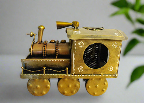 Handcrafted Metal Train Engine Pen / Cutlery Holder - Style It by Hanika