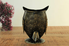 Load image into Gallery viewer, Handcrafted Owl Shaped Pen Stand or Cutlery Stand - Style It by Hanika
