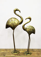 Load image into Gallery viewer, Iron Handcrafted Crane Tea Light Holders Set of 2, Size 30.4 x 15.2 x 76.2 cm - Style It by Hanika
