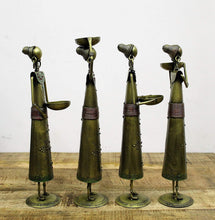 Load image into Gallery viewer, Iron Handcrafted Lady Farmer - Set of 4 Pieces, Golden Finished Size 12.7 x 8.9 x 35.6 cm - Style It by Hanika
