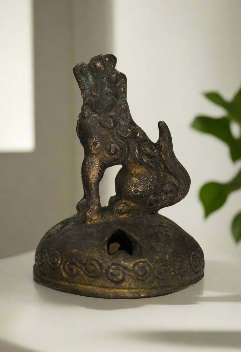 Lion Statue Wildlife Animal Sculpture Vintage Collectible Figurine Brass Material - Style It by Hanika