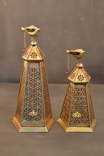 Metal 6 Corner Lantern Tea Light Holder Set - Style It by Hanika
