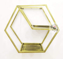 Load image into Gallery viewer, Metal 6 Corner Wall Shelf - Style It by Hanika
