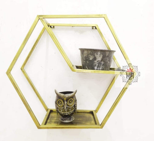 Metal 6 Corner Wall Shelf - Style It by Hanika