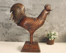 Load image into Gallery viewer, Metal &amp; Wood Handcrafted Rooster - Style It by Hanika
