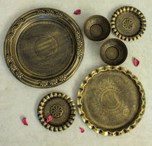 Load image into Gallery viewer, Metal Brass Finish Art Prop Set - Style It by Hanika
