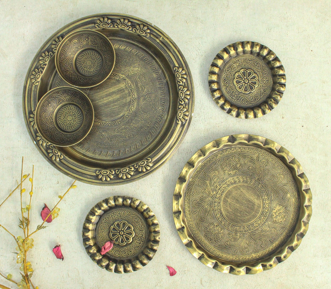 Metal Brass Finish Art Prop Set - Style It by Hanika