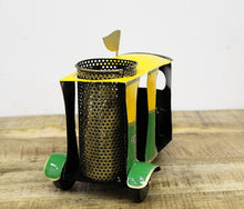 Load image into Gallery viewer, Metal Handcrafted Auto Rickshaw Pen Stand - Painted Size 26.7 x 15.2 x 21.6 cm - Style It by Hanika
