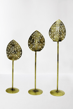 Load image into Gallery viewer, Metal Leaf Tea Light Holder Set of 3 - Style It by Hanika
