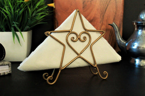 Metal Star Shape Tissue Holder Stand | Napkin Holder - Style It by Hanika