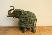 Load image into Gallery viewer, Polyresin Elephant Statue in Antique Finish - Style It by Hanika
