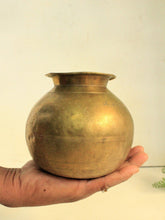 Load image into Gallery viewer, Vintage Beautifully Carved Brass Pot - Style It by Hanika
