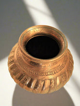 Load image into Gallery viewer, Vintage Beautifully Carved Brass Pot - Style It by Hanika
