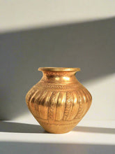 Load image into Gallery viewer, Vintage Beautifully Carved Brass Pot - Style It by Hanika
