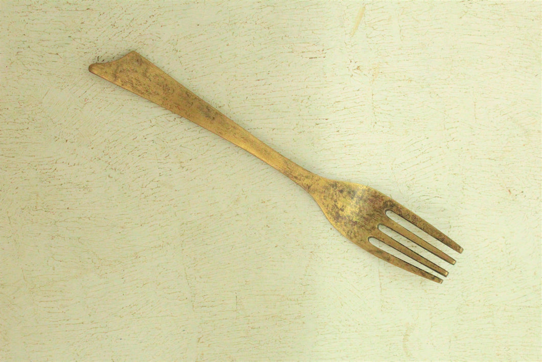 Vintage Brass Golden Fork - Style It by Hanika