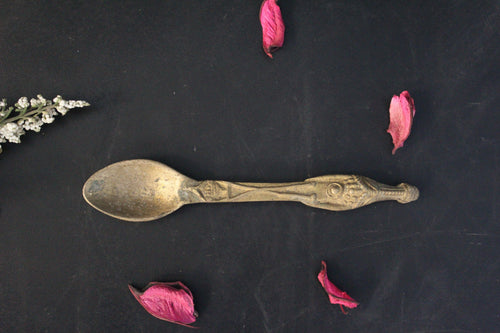 Vintage Brass Pooja Spoon (Temple Spoon):(Size-7
