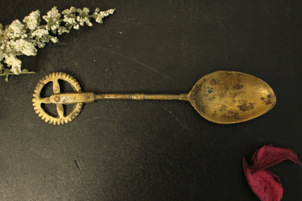 Vintage Brass Teaspoon - Cutter (Length - 6.25 to 7 Inches) - Style It by Hanika