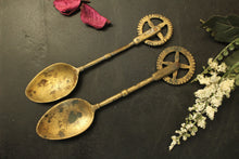 Load image into Gallery viewer, Vintage Brass Teaspoon - Cutter (Length - 6.25 to 7 Inches) - Style It by Hanika
