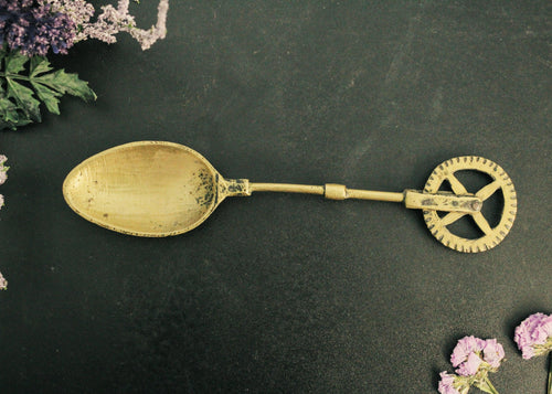 Vintage Brass Teaspoon - Cutter (Length - 6.6 Inches) - Style It by Hanika