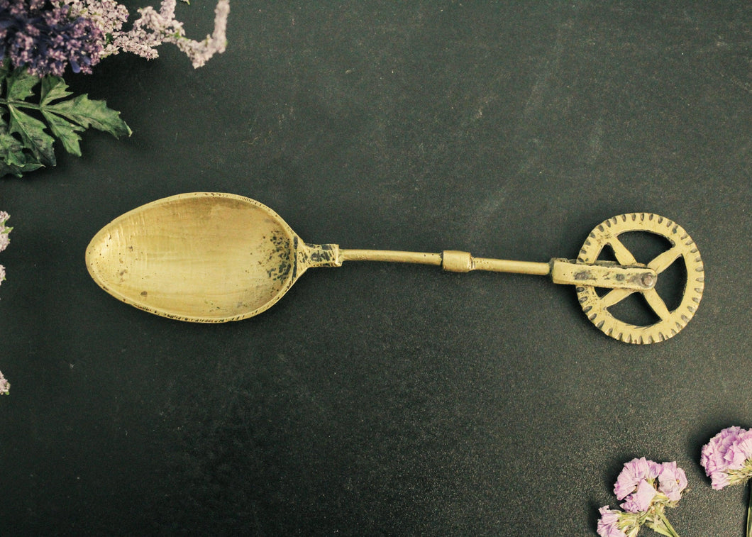 Vintage Brass Teaspoon - Cutter (Length - 6.6 Inches) - Style It by Hanika