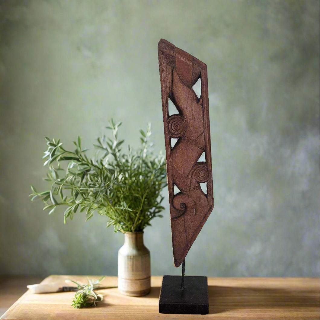 Vintage Carved Bracket Standee (LxBxH - 6.75 x 6 x 32 Inches) - Style It by Hanika