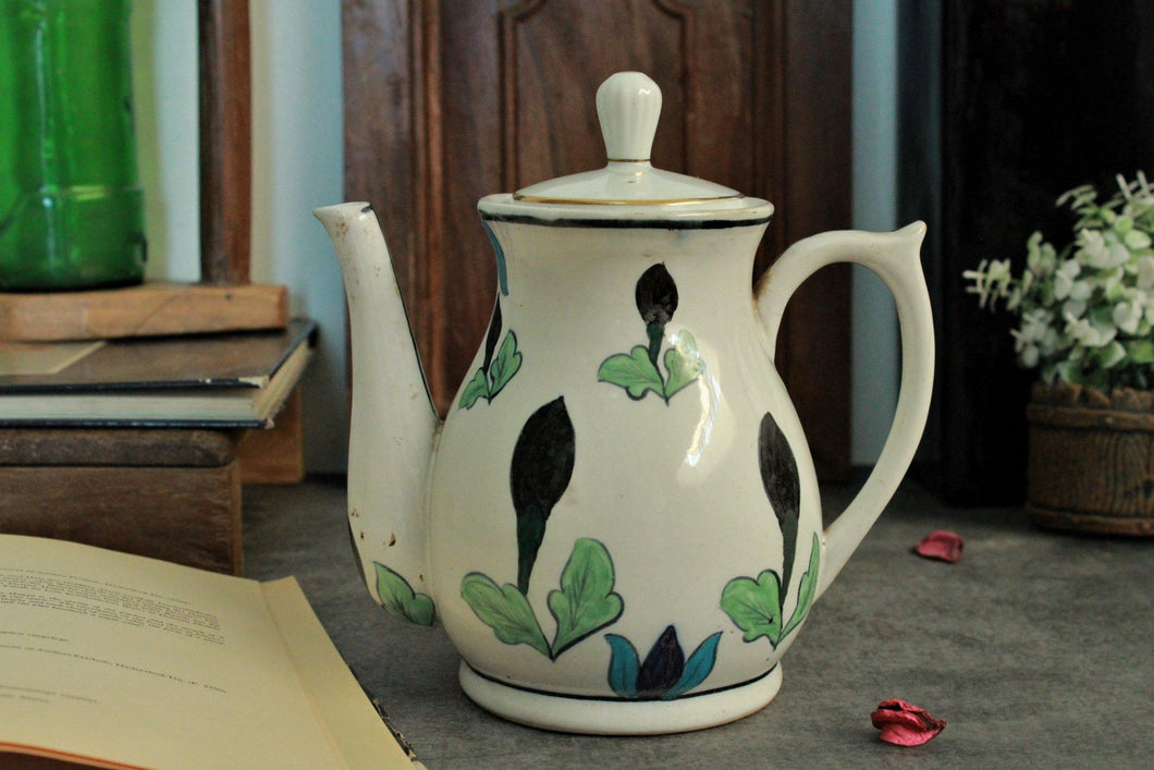 Vintage Multicolor Ceramic Tea Pot OR Coffee Kettle - Perfect for Any Occasion - Style It by Hanika
