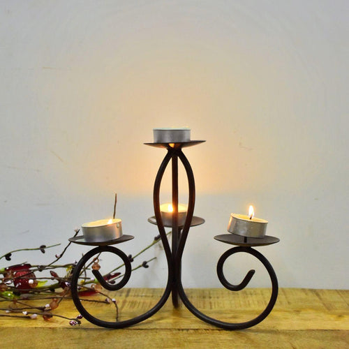 Vintage Style Wrought Iron Table Tea Light Holder - Style It by Hanika